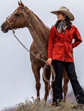 NWT SCHAEFER OUTFITTER Women's Big Country Rancher Red Wool Coat – Size Large